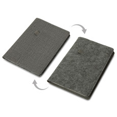Двустороннее портфолио из рпет-фетра и искусственной кожи Felt, серый
