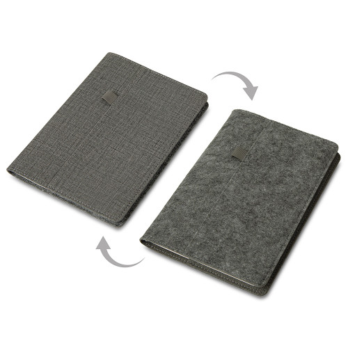 Двустороннее портфолио из рпет-фетра и искусственной кожи Felt, серый