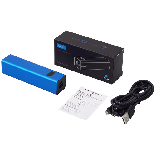 Внешний аккумулятор Rail, 5000 mAh, синий