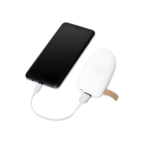Универсальное зарядное устройство power bank в форме камня. 5200MAH. white