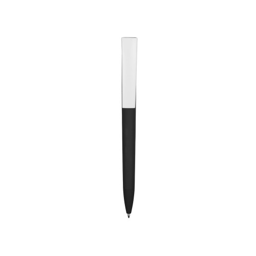 Ручка пластиковая soft-touch шариковая Zorro, черный/белый