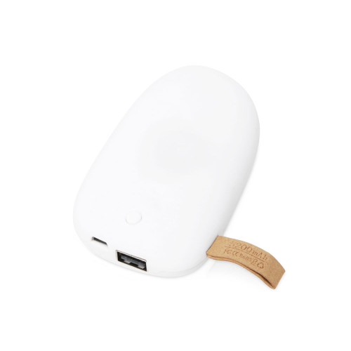 Универсальное зарядное устройство power bank в форме камня. 5200MAH. white
