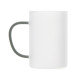 Стеклянная матовая кружка Акцент с цветной ручкой для сублимации, черный