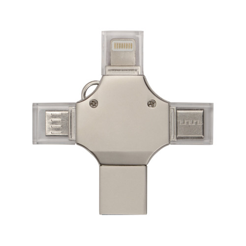 USB-флешка 3.0 на 32 Гб 4-в-1 Ultra, серебристый