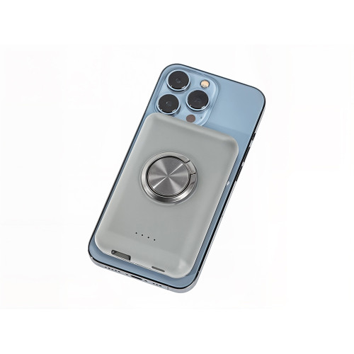 Магнитный беспроводной внешний аккумулятор MagnetIQ, 5000 mah, 10 W, серый Cool gray 7C