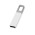 Флеш-карта USB 2.0 16 Gb с карабином Hook, белый/серебристый Флеш-карта USB 2.0 16 Gb с карабином Hook, белый/серебристый