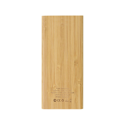 Внешний беспроводной аккумулятор из бамбука Bamboo Air, 10000 mAh