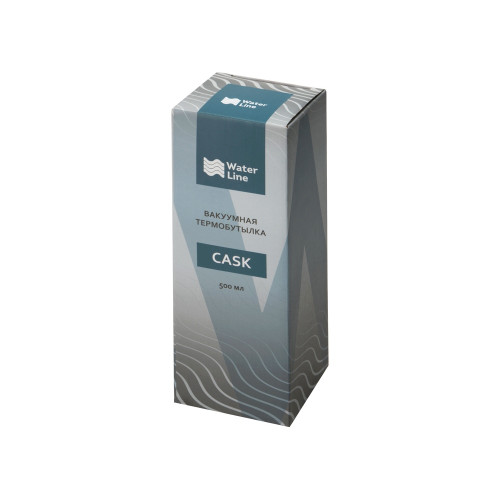 Вакуумная термобутылка Cask Waterline, soft touch, 500 мл, черный