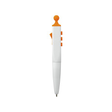Ручка шариковая Clic Pen, белый/оранжевый
