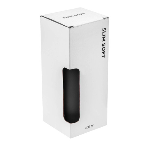 Термокружка SLIM SOFT COLOR 350мл. Черная с черной крышкой 6030.08