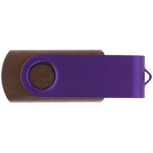 Флешка TWIST WOOD COLOR Темное дерево с фиолетовым 4014.32.11.4ГБ