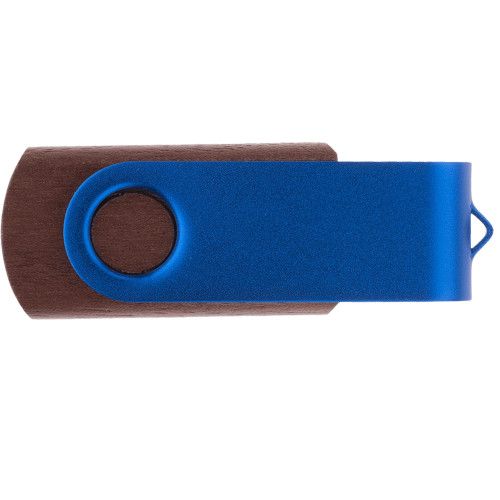 Флешка TWIST WOOD COLOR Темное дерево с синим 4014.32.01.16ГБ