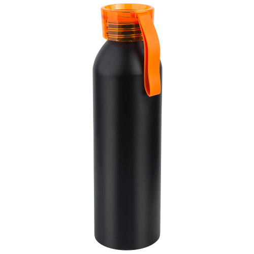 Бутылка для воды VIKING BLACK 650мл. Черная с оранжевой крышкой 6142.05