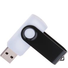 Флешка TWIST WHITE COLOR Белая с черным 4015.08.4ГБ