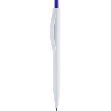 Ручка IGLA COLOR Белая с синей кнопкой 1033.01
