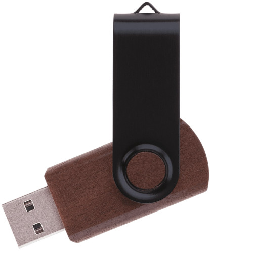 Флешка TWIST WOOD COLOR Темное дерево с черным 4014.32.08.8ГБ