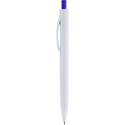 Ручка IGLA COLOR Белая с синей кнопкой 1033.01