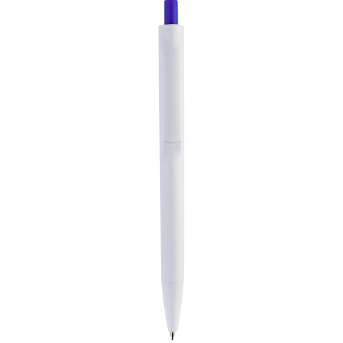 Ручка IGLA COLOR Белая с синей кнопкой 1033.01