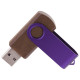 Флешка TWIST WOOD COLOR Темное дерево с фиолетовым 4014.32.11.4ГБ