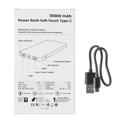Внешний аккумулятор ENERGY PRO SOFT, 10000 мА·ч Черный 5010.08